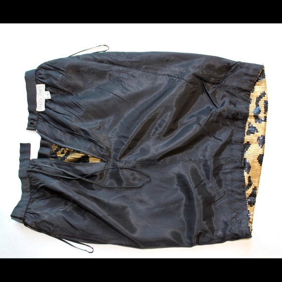 Chuck Jones Vintage Sequin Skirt Animal Print Sz 4 - Picture 4 of 8